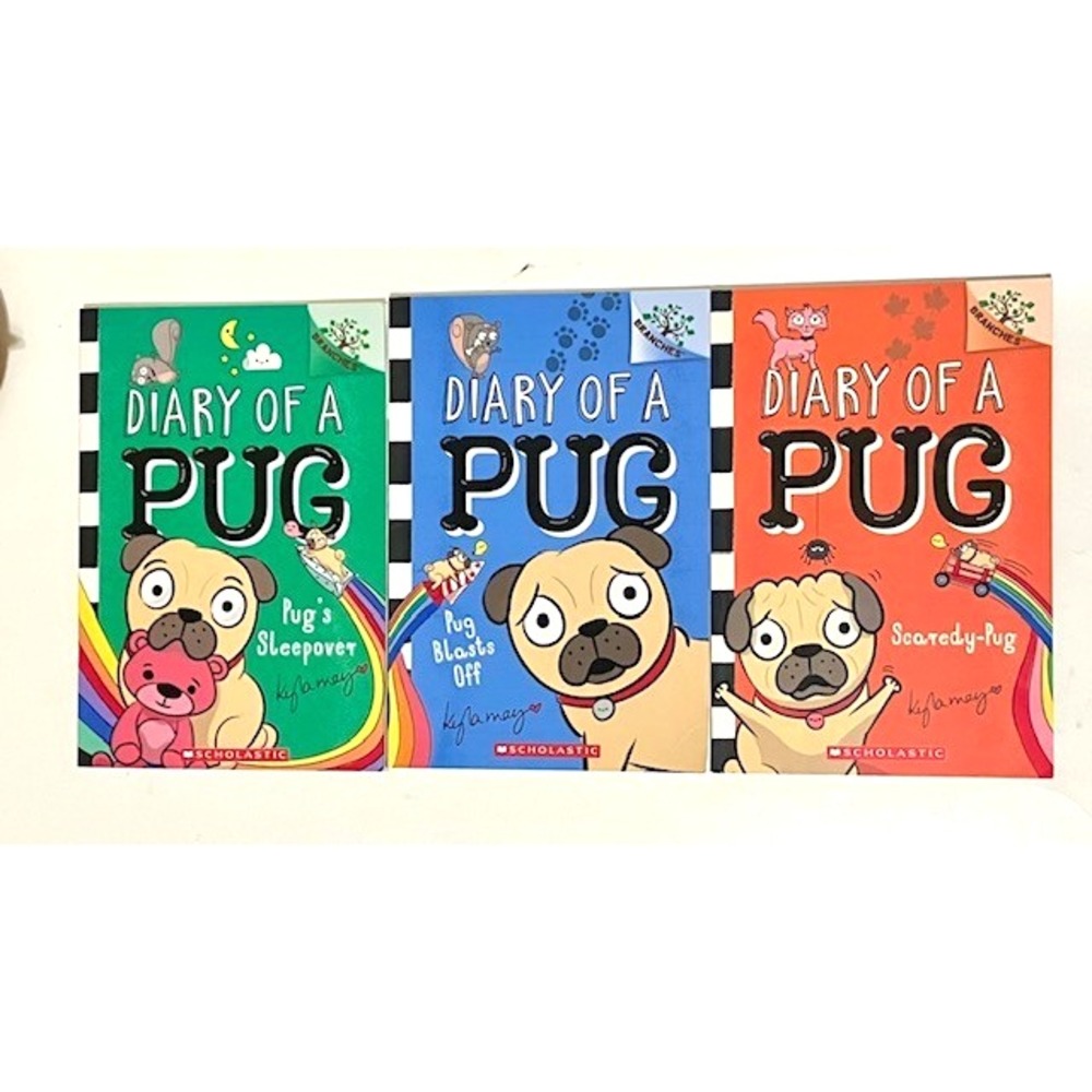 Lot of 3 Diary of a PUG Children Books Series Vol. 1,5,6 Branches by Kyla May PB